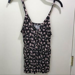 american eagle floral soft and flowy tank top